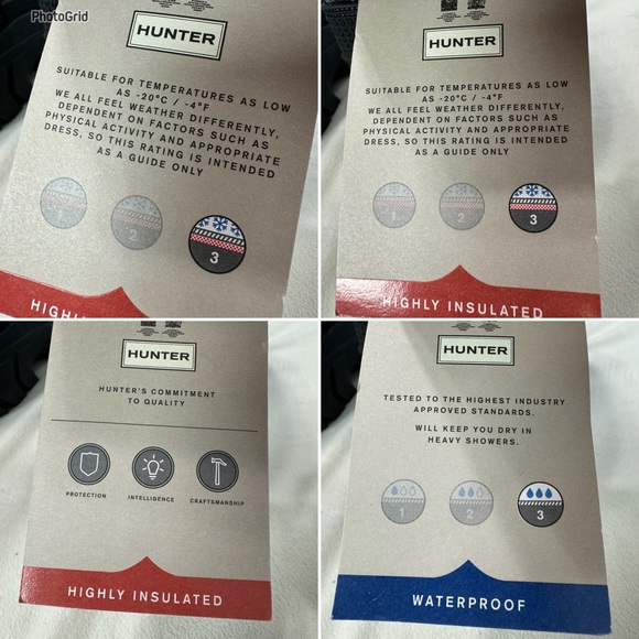 Hunter Intrepid Rainbow Logo Insulated Waterproof Short Boots Women’s Size 11 - Picture 14 of 16